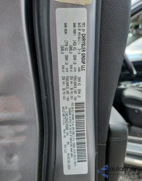 2014 Dodge Durango Limited z USA, uszkodzony, nr VIN 1C4RDJDGXEC452665